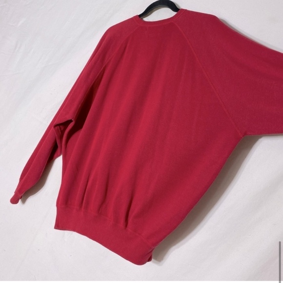 Vintage Polo By Ralph Lauren Red Cotton Knit Crew Neck Sweater XXL - Picture 12 of 13